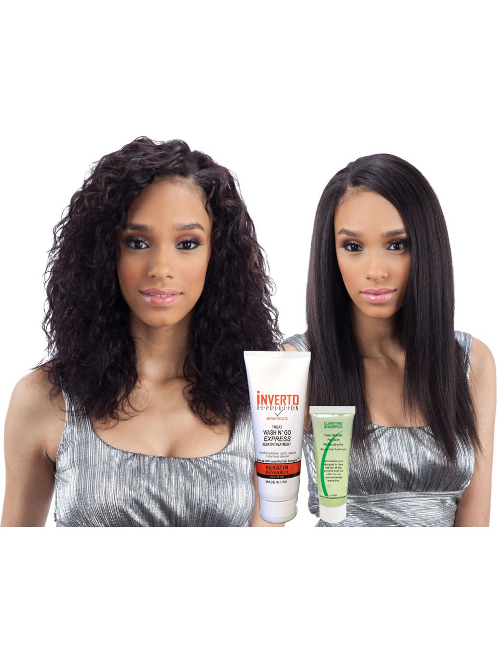 Treat Wash N Go Inverto Instant results Keratin Treatment 120ml Includes Clarifying shampoo Without Formalin