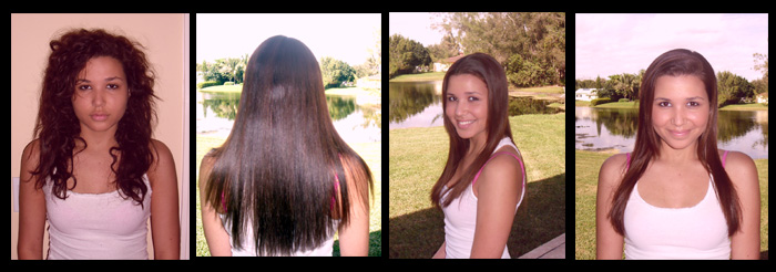 keratin treatment before after